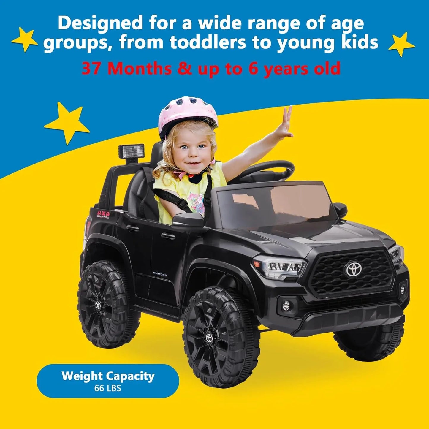 12V Kids Ride On Truck Electric Vehicle with Remote Control and Safety Features