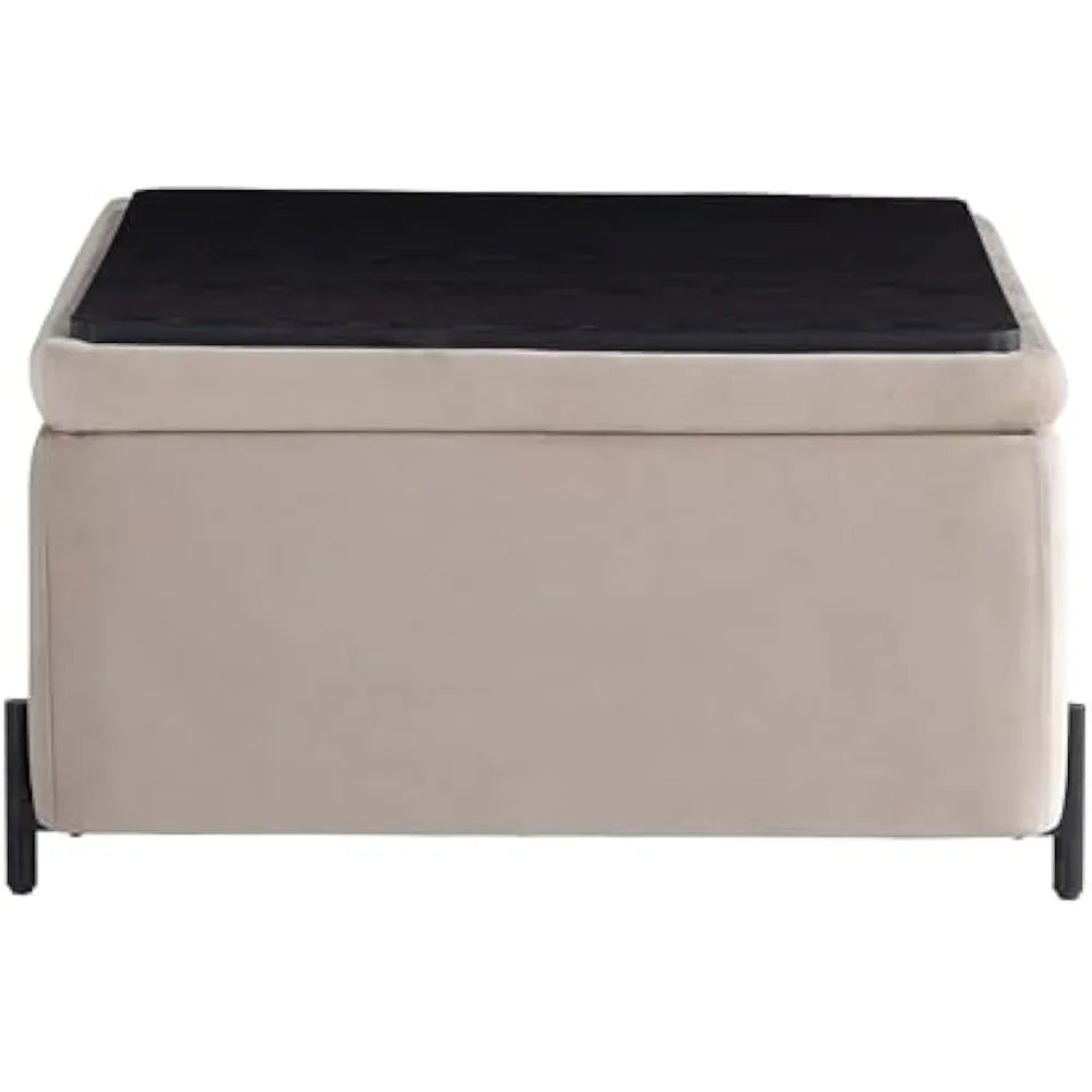 Connor Storage Ottoman Large Reversible Velvet Table with Storage