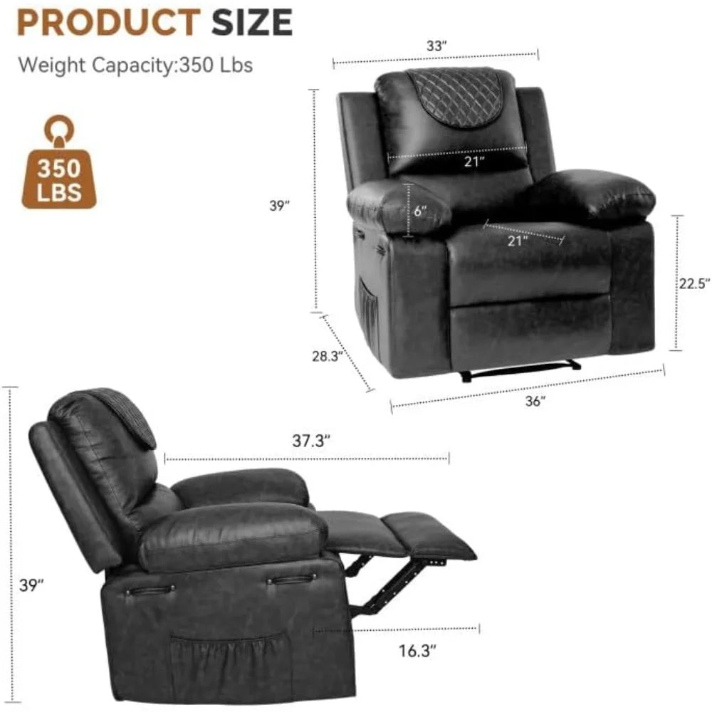 Recliner Chair Electric Adjustable Massage Living Room Chair for Adults
