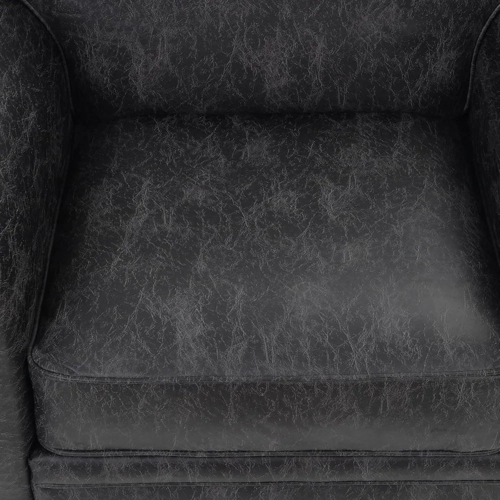 Mid Century Modern Single Sofa Rivet Design Comfortable Couch