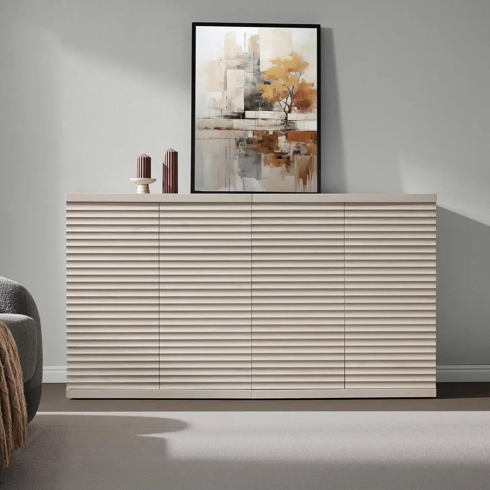 Buffet Cabinet Storage Accent Sideboard Modern Credenza Mid Century