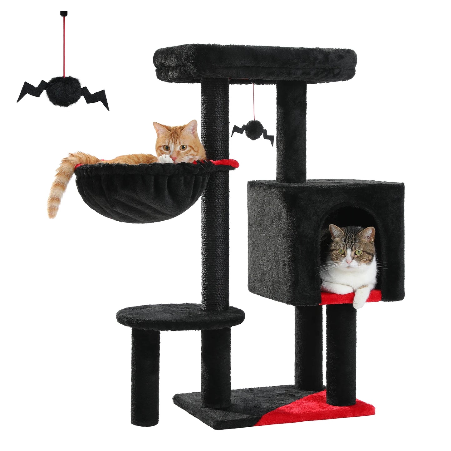Stable Cat Tree Tower with Scratching Post Hammock Condo for Cats