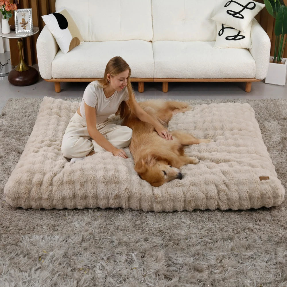 Ultra Plush Dog Bed Soft Pet Cushion Washable Mattress for Large Dogs