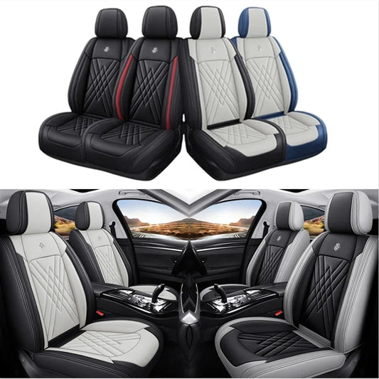 Universal 5-Seats PU Leather Car Seat Cover Full Set Waterproof for BMW