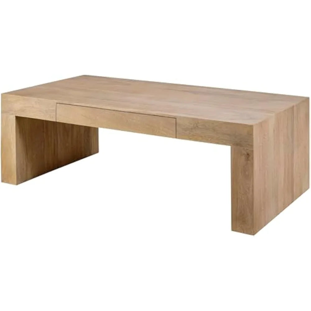 Ljustra Coffee Table with Storage Modern Minimalist Wooden Rectangle