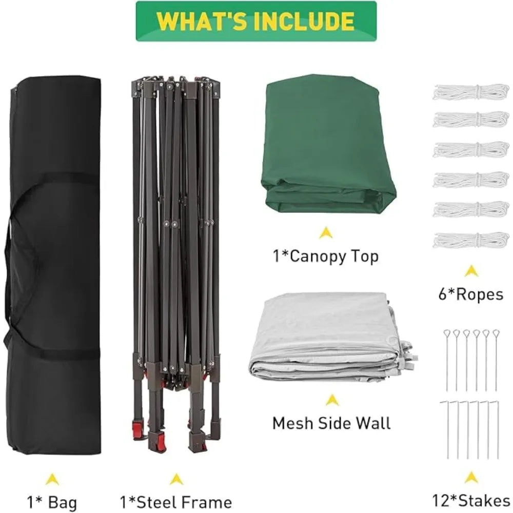 13x13 Pop Up Gazebo Heavy Duty Adjustable Height Instant Canopy Tent