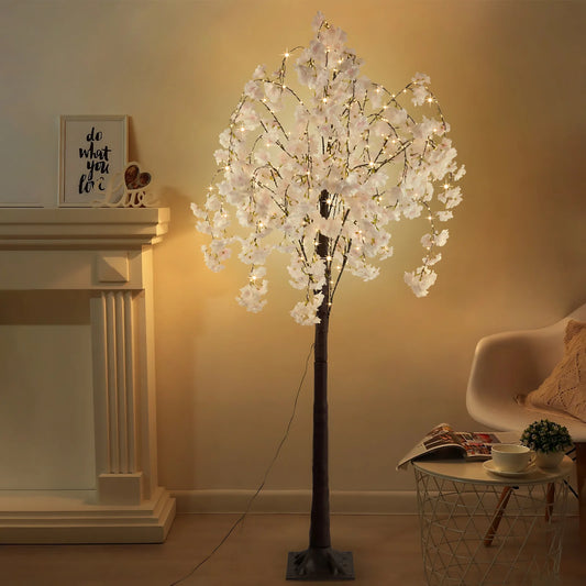 Cherry Blossom Tree Light 6ft LED Decorative Lamp with Remote Control
