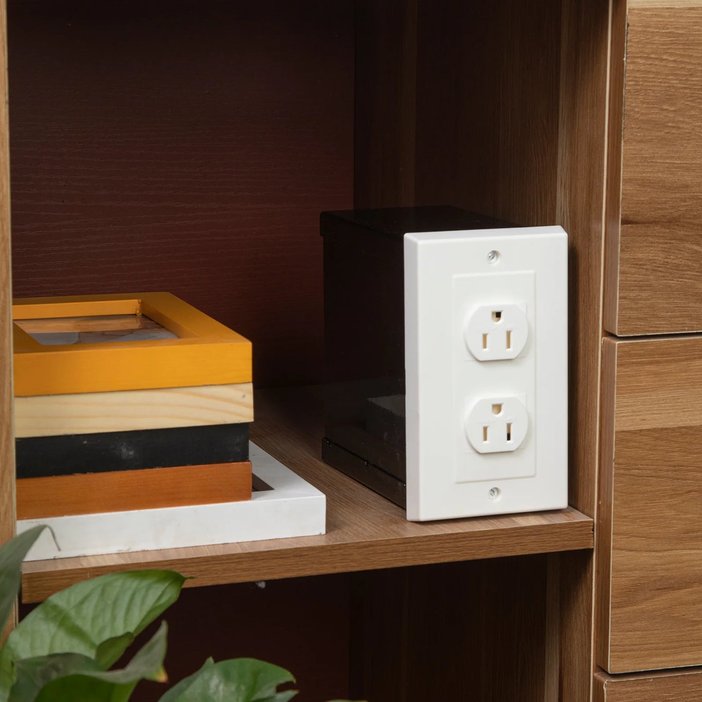 Imitation Double US Plug Wall Safe Hidden Stash Box Security Lock