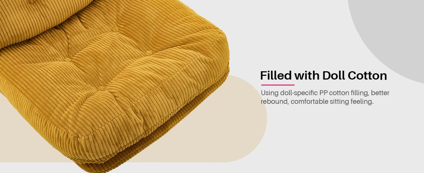 Ljustra Modern Foldable Accent Chair 360° Swivel Upholstered Lounge