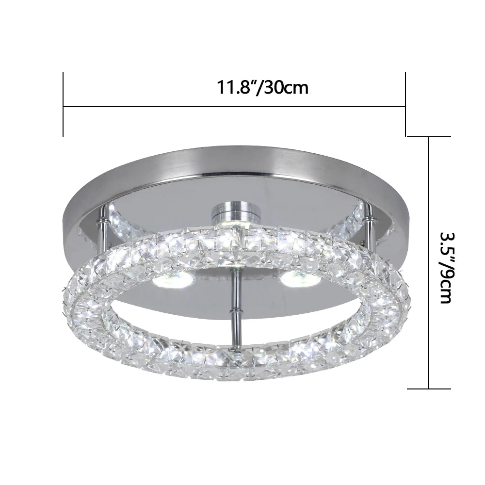 Modern Crystal Chandelier Ceiling Lamp LED Dimmable Pendant Light