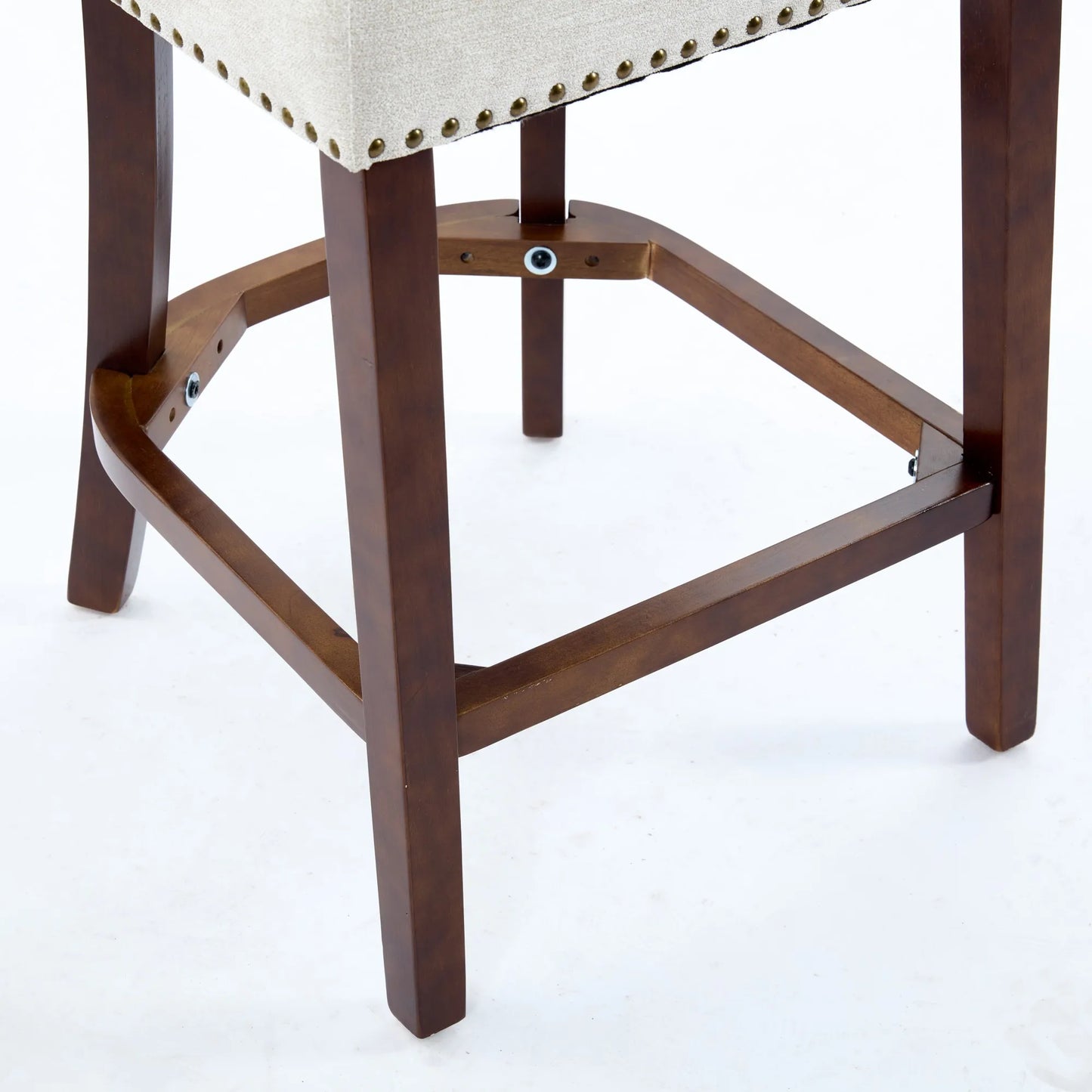 Ljustra Mid-Century Modern Counter Height Bar Stools Set of 2 Kitchen Chairs