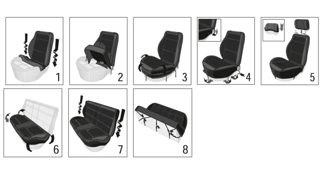 Ljustra Universal Car Seat Covers Front 2 Pieces for SUV Truck Van