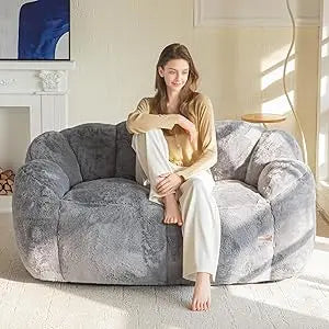 Ljustra Floral Shaped Bean Bag Chair Ultra Soft Loveseat Sofa