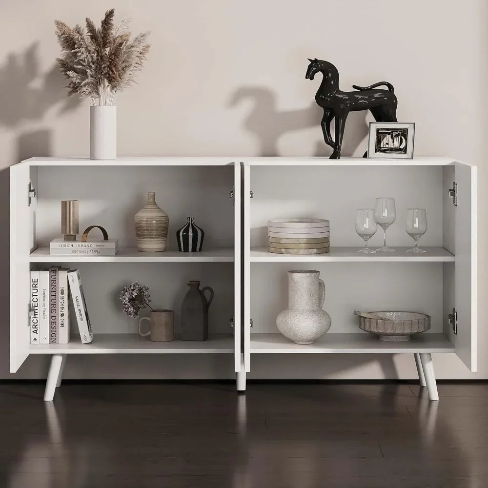 Ljustra 54.45 Inch Buffet Cabinet Large Sideboard Storage Kitchen Organizer