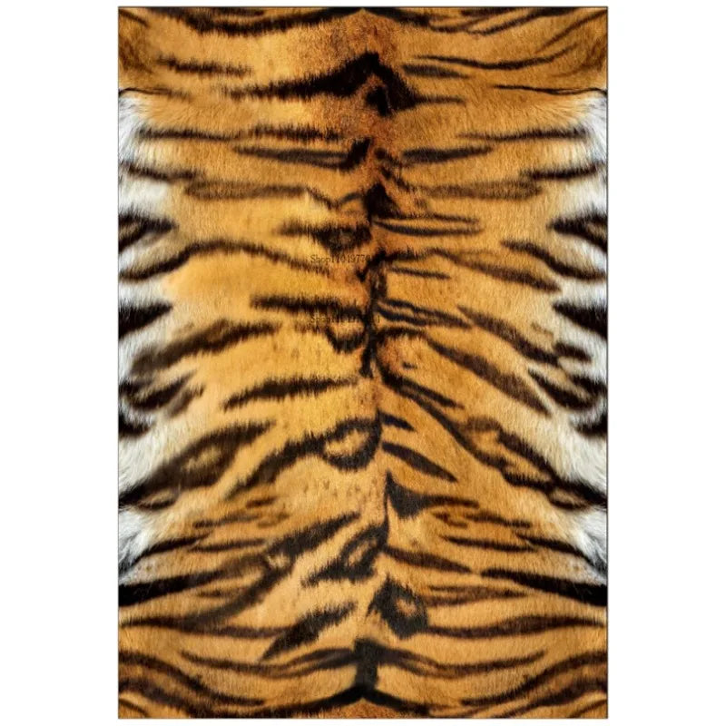 Abstract Tiger Print Non-Slip Rug for Bedroom Dining Room Decor