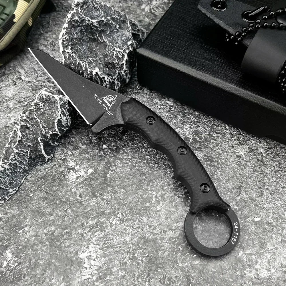 Ljustra TOPS Straight Knife G10 Handle Tactical Combat Self-defense Knife