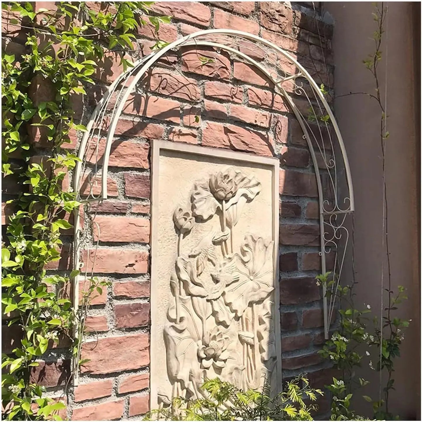 Garden Arch Trellis for Climbing Plants Metal Pergola Wall Mounted
