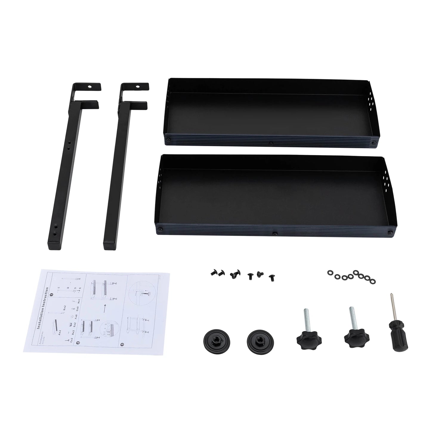 Clamp-on Desk Shelf 2-Tier Corner Organizer for Home Office Storage