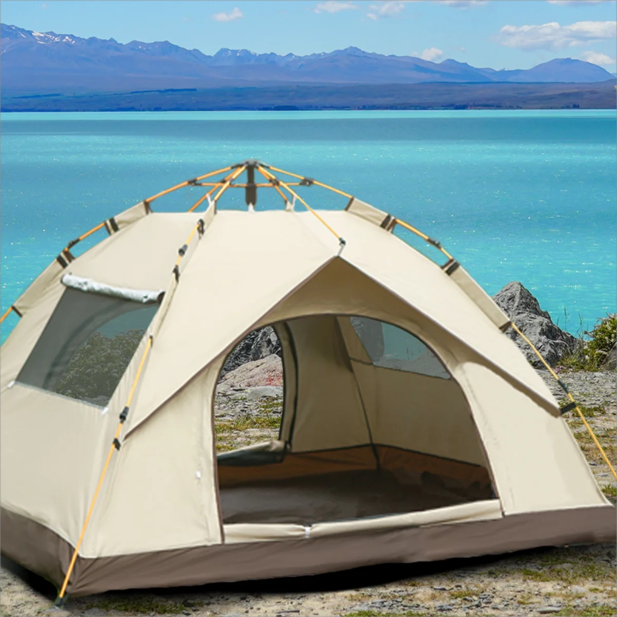 Ljustra Outdoor Sunshade Self-Driving Travel Camping Tent 4-Person