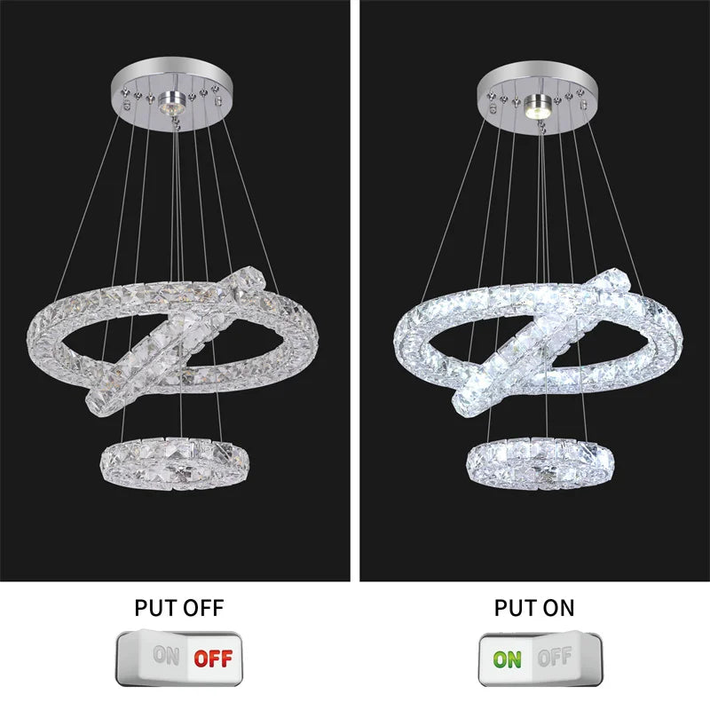 Ljustra Crystal Chandeliers Nordic Pendant Lamp Decorative Ceiling Light