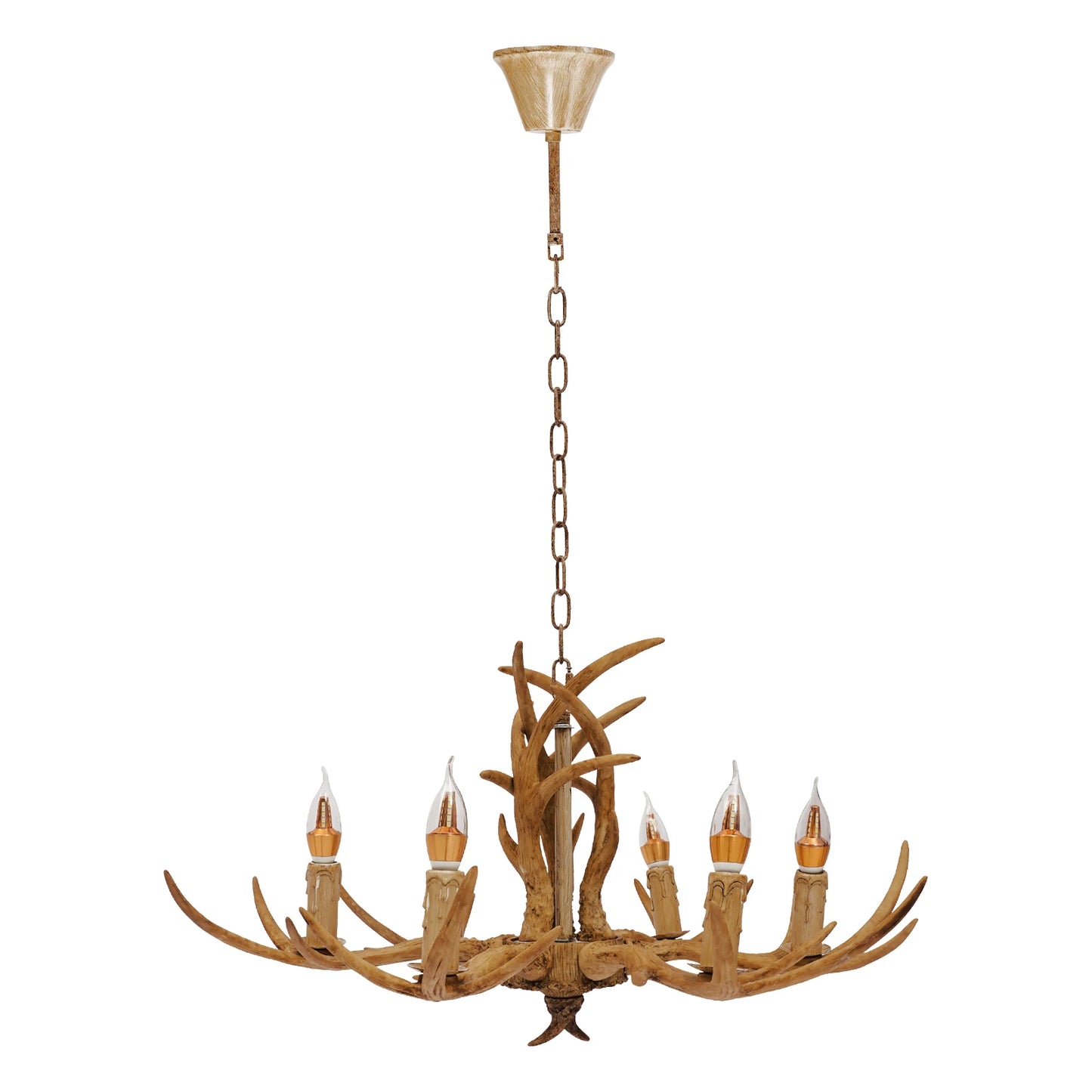 Retro Antler Chandelier Pendant Lamp for Restaurant Dining Space