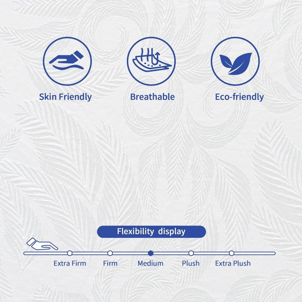 Ljustra Twin XL Memory Foam Mattress 12 Inch Medium Firm Feel