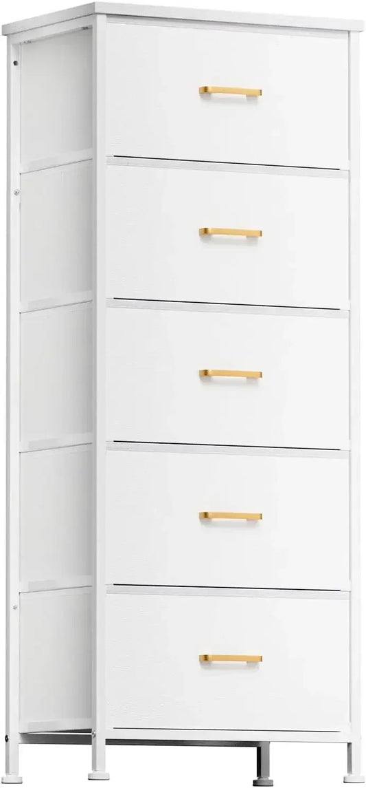 Tall Dresser 5 Drawers Storage Organizer Modern Furniture for Bedroom