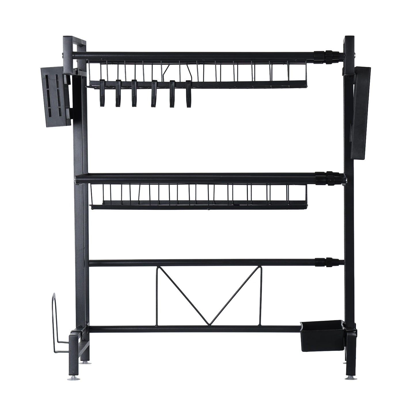 2 Tier Kitchen Storage Shelf Over Sink Adjustable Dish Drying Rack