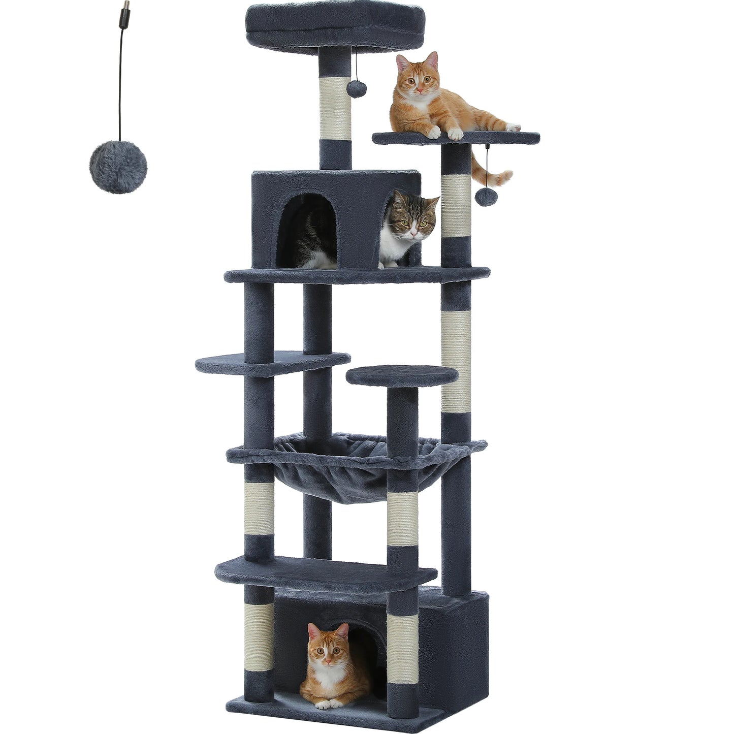 Large Cat Tree Tower Indoor Cats Scratching Posts Hammock Condo Toys