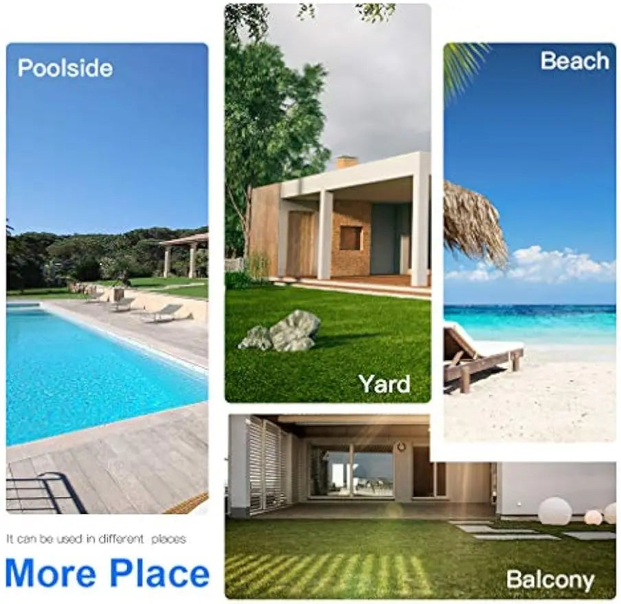 Beach Sling Patio Chair Foldable Adjustable Eucalyptus Wood Outdoor Lounge