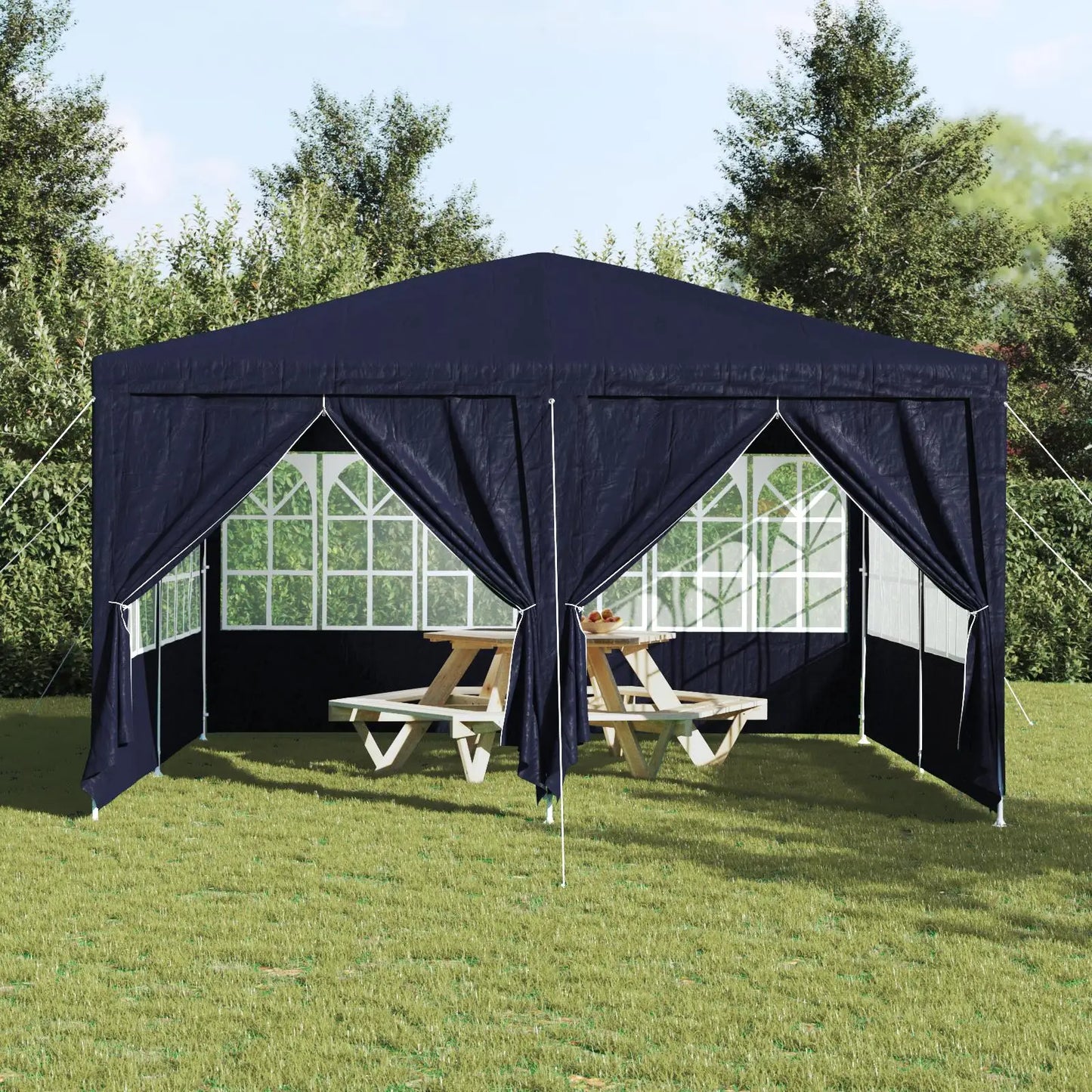 Blue Party Tent 13.1x13.1ft Waterproof Canopy for Outdoor Events