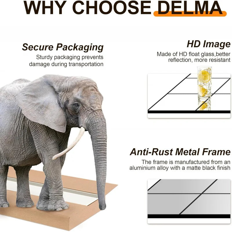 Large Full Length Floor Mirror Decorative Wall Art for Bedroom Living Room