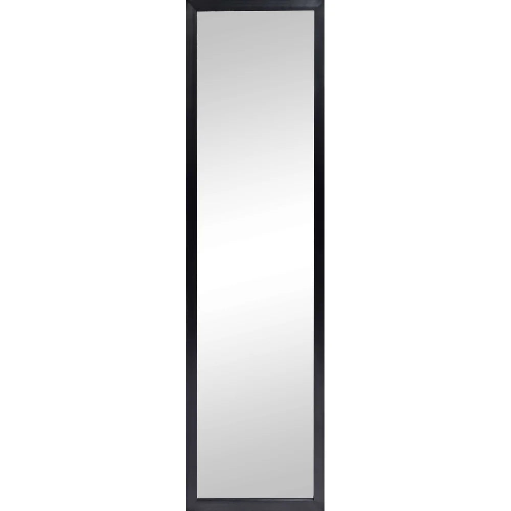 Full-Length Rectangular Black Wall Mirror 13.5 x 49.5 Inch Stylish Decor