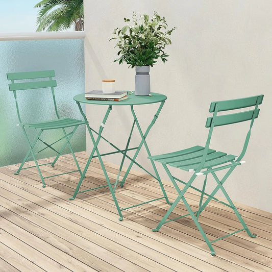 Grand Patio Premium Folding Bistro Set 3 Piece Outdoor Furniture