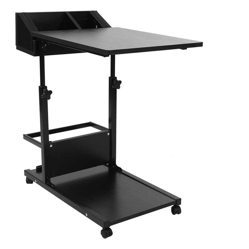 Portable Multifunctional Removable Laptop Desk with Wheels and Drawer