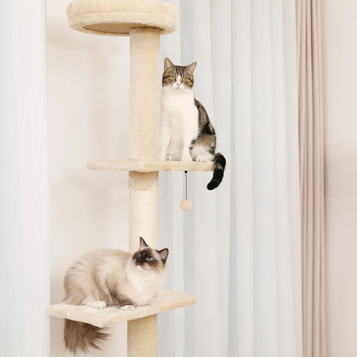 5-Tier Cat Tree Tower Indoor Climbing Scratching Post Hammock