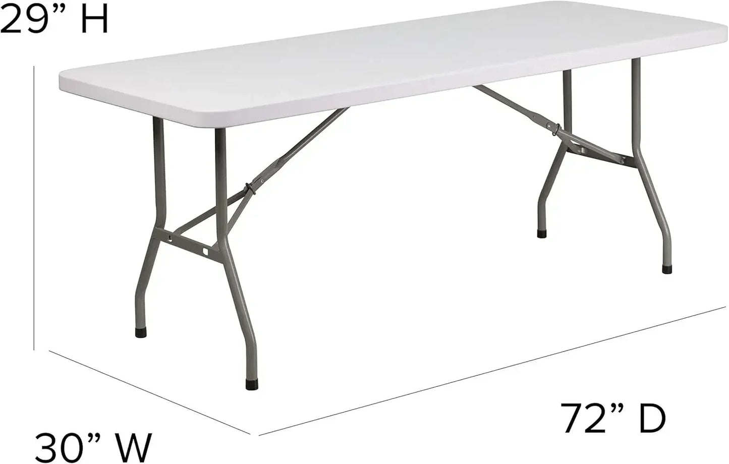 Elon 6' Rectangular Folding Table for Indoor Outdoor Events Portable