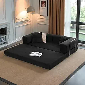 Ljustra 78.8" Modular Convertible Sofa Bed Floor Couch Armrests