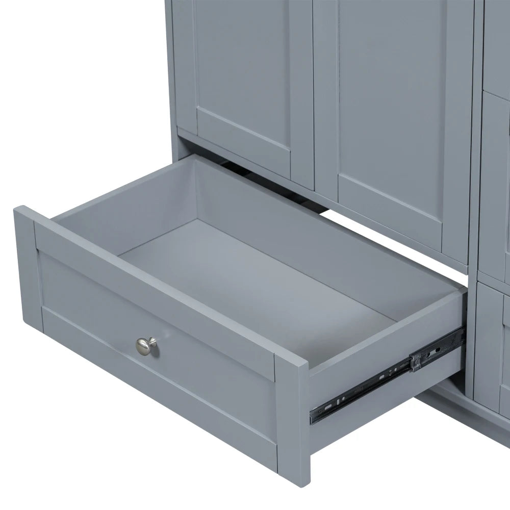 36 Inch Modern Bathroom Vanity with USB Charging and Ample Storage