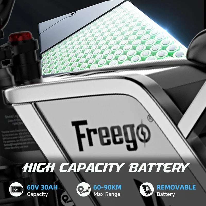 Freego X2 Pro Electric Motorcycle 6000W Off Road 60V Adult Ebike