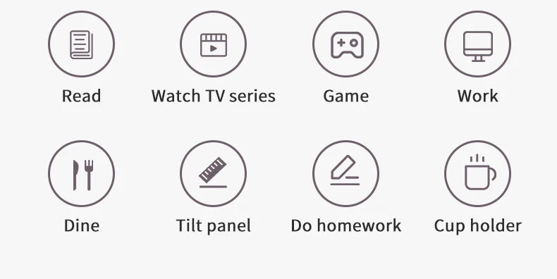 Foldable Portable Adjustable Height Laptop Bed Desk with Storage