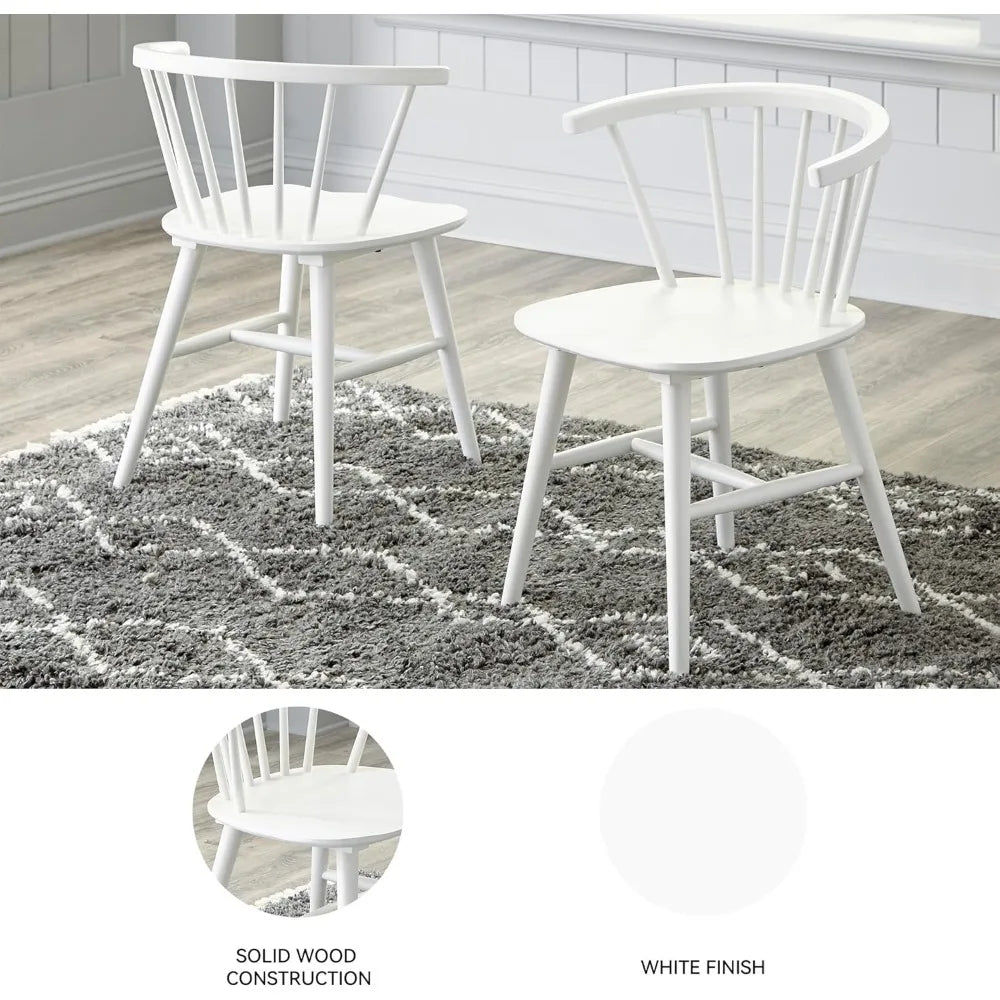 Grannen Modern Spindle Back Dining Chair Set of 2 for Home Decor