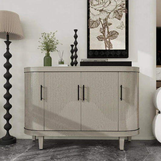 Modern Sideboard Buffet Cabinet with 4 Doors for Living Room Kitchen