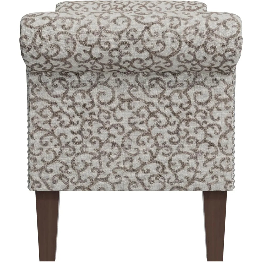 Storage Ottoman Bench with Hidden Storage Multi-Functional Footrest