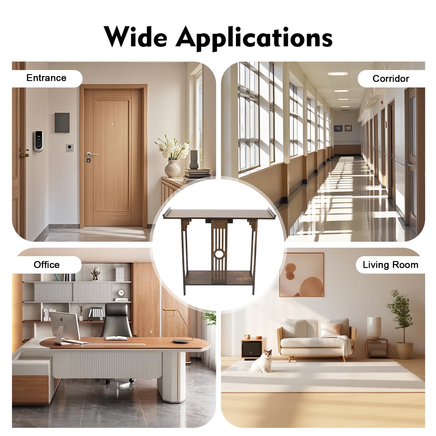 Ljustra 102cm Bamboo Entryway Table Modern Console for Home Decor