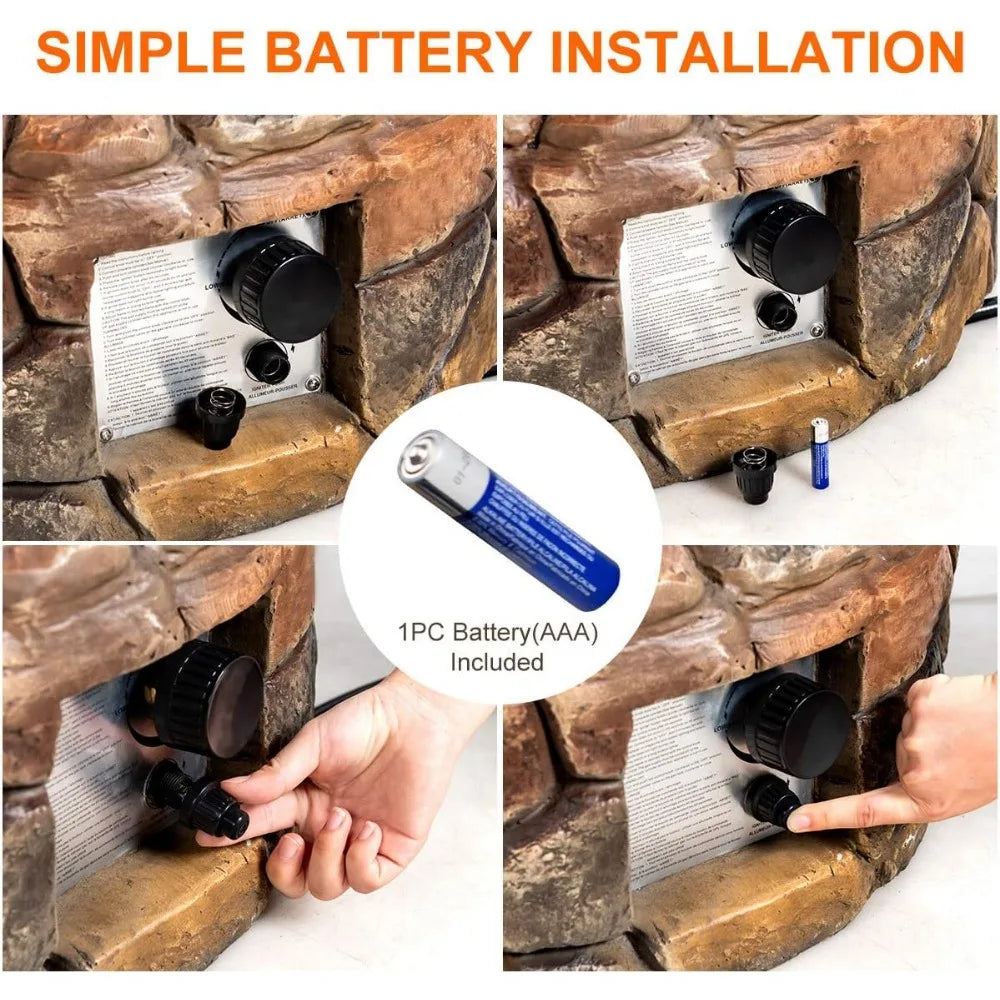 Ljustra Gas Fire Pit 28 Inch 40000 BTU Outdoor Propane Fire Table