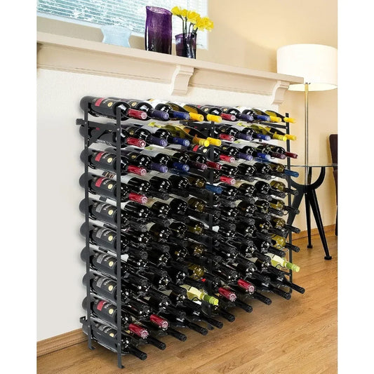 Freestanding Wine Rack Modern Bottle Holder Storage for Home Bar