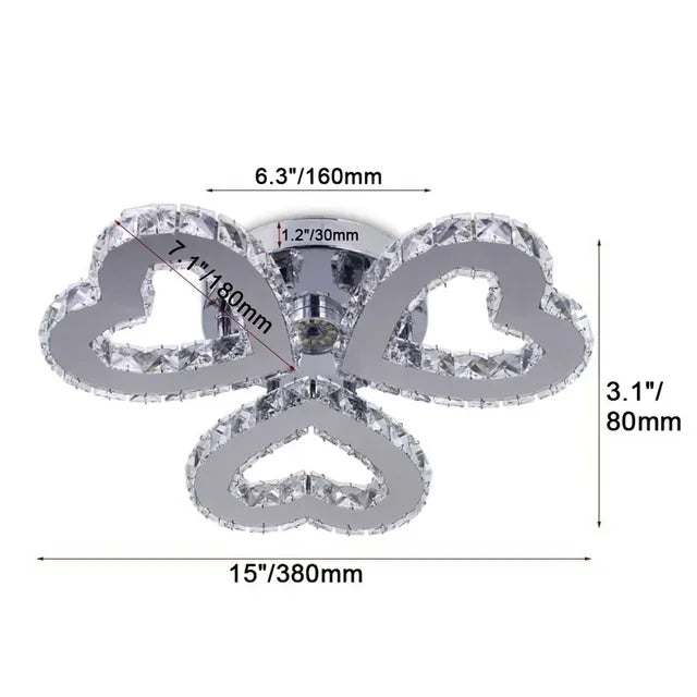 Modern K9 Crystal Chandelier Ceiling Light Fixture LED Pendant Lamp