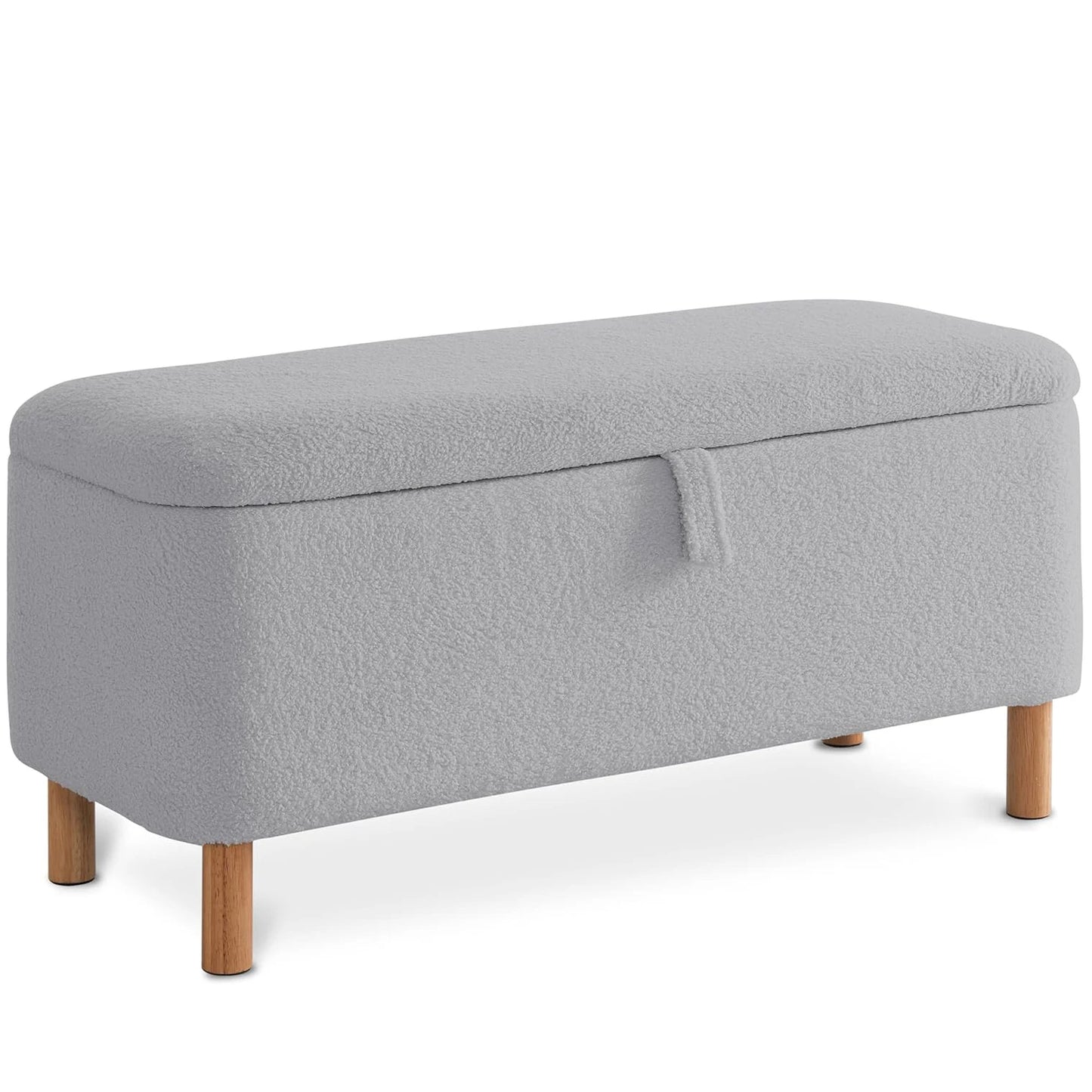 Boucle Storage Ottoman Bench for Bedroom Entryway Home Decor