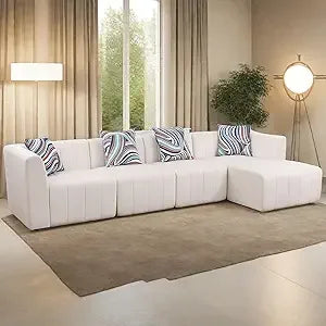 Ljustra Modular Sectional Sofa 4 Seat Convertible Couch Living Room
